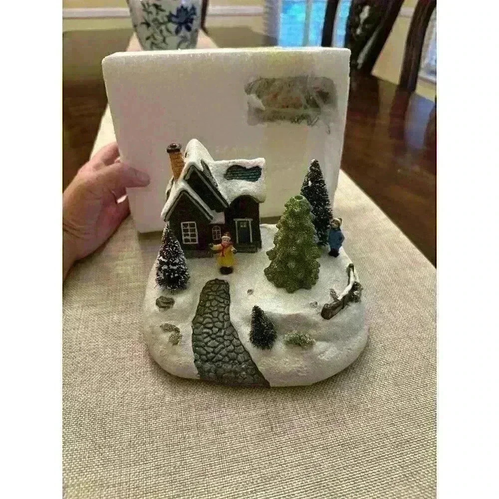 Kringle Express LED‎ Christmas Village with Flying Sleigh